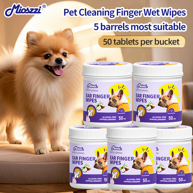 1. Safe alcohol-free formula, specially designed for pets, ensuring pet-friendly wipes.

2. Infused with tea tree oil essence, it effectively nourishes pet hair and brings a smooth and smooth effect.

3. It has strong cleaning power, can easily remove dirt on pets, and has an anti-itching effect.

4. Multifunctional finger wipes, suitable for cleaning and care of sensitive areas such as pets' buttocks and eyes.

5. It adopts a barrel packaging design with good sealing, so there is no need to worry .