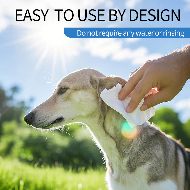 1. Selected witch hazel ingredients, using a gentle plant formula to protect pet health in all aspects.

2. Pearl pattern design can quickly remove loose hair and daily dirt on the pet's body surface for convenient cleaning.

3. Wipe away environmental allergens or irritants to reduce dog dander.

4. Contains hyaluronic acid, deeply moisturizes dry skin, and the rinse-free formula is more hygienic to use.

5. Universal pet wipes, safe for both puppies and large dogs.