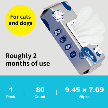 1. General-purpose wipes, designed for daily cleaning of pets, suitable for skin and hair care.

2. EDI pure water formula, mild and hypoallergenic formula, safer for sensitive skin.

3. Inhibit bacterial growth, significantly reduce dandruff production, and deepen decontamination more thoroughly.

4. Double-layer sealing design, leak-proof and moisture-locking, keep pets fresh for a long time during long journeys.

5. The larger and thicker single piece covers an area of 30%, the pearl pattern enhances fri