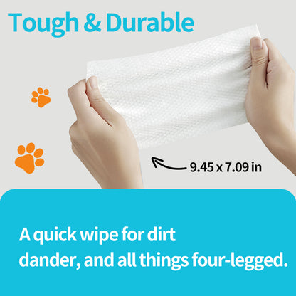 1. General-purpose wipes, designed for daily cleaning of pets, suitable for skin and hair care.

2. EDI pure water formula, mild and hypoallergenic formula, safer for sensitive skin.

3. Inhibit bacterial growth, significantly reduce dandruff production, and deepen decontamination more thoroughly.

4. Double-layer sealing design, leak-proof and moisture-locking, keep pets fresh for a long time during long journeys.

5. The larger and thicker single piece covers an area of 30%, the pearl pattern enhances fri