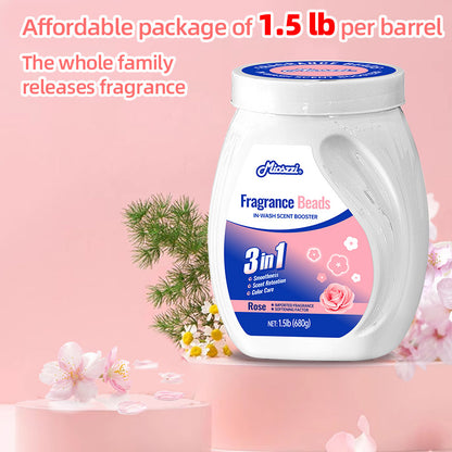 1. Smooth clothing, long-lasting fragrance, and color protection in one.

2. Clothing deodorizing beads can effectively remove sweat stains that are difficult to remove.

3. Feel the fragrant floral scent, as if wandering in the season of blooming flowers, gentle and calm.

4. Microcapsule blasting technology makes the fragrance of clothing last.

5. Effectively prevent clothing from clumping and wrinkling, and remove static electricity.
