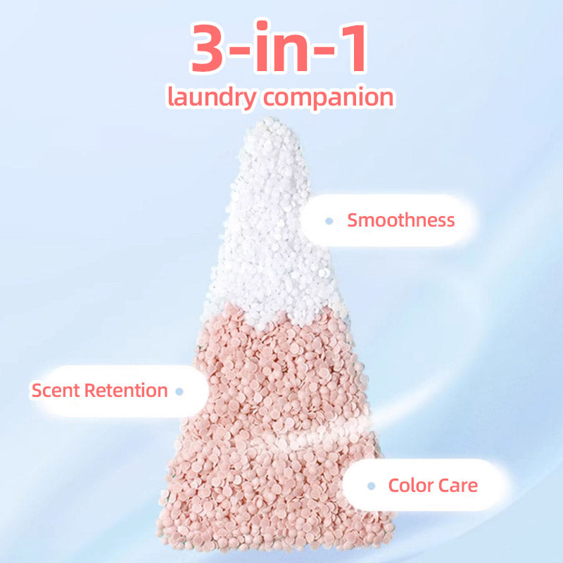 1. Smooth clothing, long-lasting fragrance, and color protection in one.

2. Clothing deodorizing beads can effectively remove sweat stains that are difficult to remove.

3. Feel the fragrant floral scent, as if wandering in the season of blooming flowers, gentle and calm.

4. Microcapsule blasting technology makes the fragrance of clothing last.

5. Effectively prevent clothing from clumping and wrinkling, and remove static electricity.