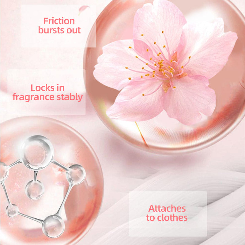 1. Smooth clothing, long-lasting fragrance, and color protection in one.

2. Clothing deodorizing beads can effectively remove sweat stains that are difficult to remove.

3. Feel the fragrant floral scent, as if wandering in the season of blooming flowers, gentle and calm.

4. Microcapsule blasting technology makes the fragrance of clothing last.

5. Effectively prevent clothing from clumping and wrinkling, and remove static electricity.