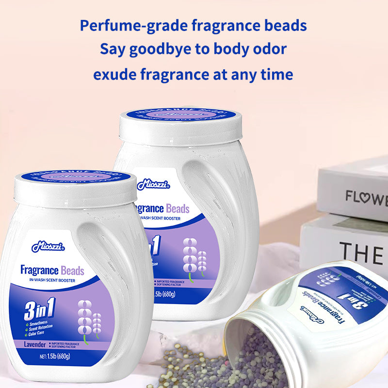 1. Laundry fragrance beads use deodorizing technology to effectively decompose odor molecules.

2. Microcapsule sandblasting technology allows clothes to retain fragrance for a long time.

3. Clothing deodorizing beads can effectively remove sweat stains that are difficult to remove.

4. Effectively soften fabrics, prevent static electricity, and prevent clothes from clumping.

5. Super value combination pack, suitable for home use, safe and easy-to-melt formula.