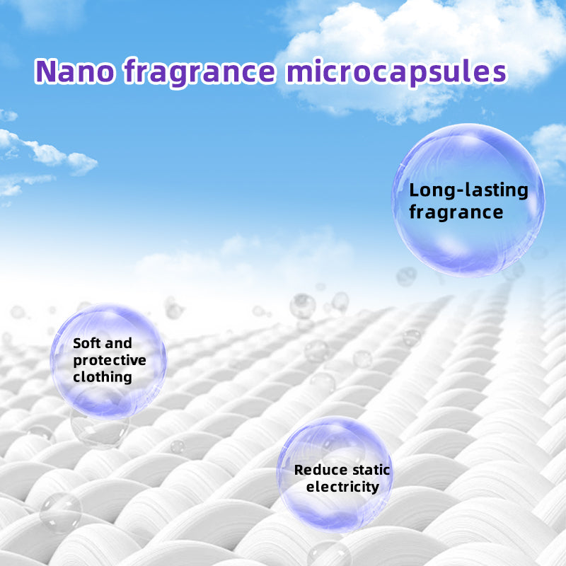1. Soften, retain scent and protect color in one.

2. Use laundry scent beads to effectively prevent fabric damage.

3. Effectively remove sweat and oil smoke odors that are difficult to remove.

4. Suitable for all clothing, including towels, sportswear and pajamas.

5. Use deodorant beads to refresh body odor, restore natural fragrance, and keep a good mood all day long.
