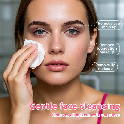 1. Makeup remover wipes with vitamin E to cleanse and moisturize skin.

2. Hypoallergenic formula without added fragrance and harsh chemicals.

3. Effectively removes dirt, oil, and makeup, leaving your face feeling fresh, moisturized, and clean.

4. Smooth texture of flat facial cleansing wipes with low friction to ensure no damage to the stratum corneum.

5. Best facial cleansing wipes for cleansing, moisturizing and soothing.