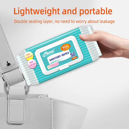 1. Hypoallergenic formula, no bleach, wipe baby toys with confidence.

2. EDI pure water wipes, clean the skin while moisturizing the skin.

3. Powerful antibacterial effect, can clean and kill 99.9% of viruses and bacteria.

4. Weakly acidic pH formula, effectively reduces skin irritation.

5. Disinfectant wipes for travel and outings.