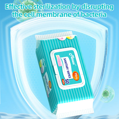 1. Preservative-free, fresh scent, safe and reliable.

2. Plant-based non-woven fabric, soft and thick, not easy to tear.

3. Professional antiviral and antibacterial wipes, prevent cross-contamination.

4. Suitable for home, office, and outdoor use.

5. Flip-top packaging design, easy to use with one hand.

6. Benzalkonium chloride sanitary wipes, are less irritating and naturally kill bacteria.
