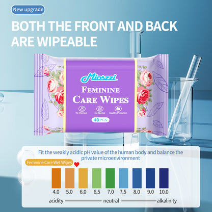 18 Packs Natural Feminine Care Wet Wipes Fresh & Clean Soft Pack Cleansing Wipes for Vagina Alcohol & Aluminum Free Anti-itch Deodorant Wipes for Women Private Parts Travel Size Packs Feminine Hygiene Products Adult Body Wet Wipes