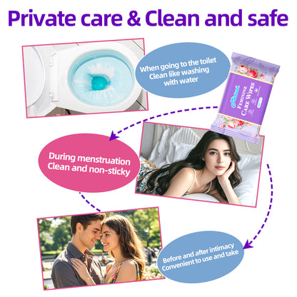 1. Mild and weakly acidic, does not destroy immune balance.

2. Gentle formula without chemical additives, fragrance-free and non-irritating.

3. Super soft non-woven fabric, edelweiss-like skin-friendly touch.

4. Multi-purpose, suitable for cleaning during menstruation and after intimacy.

5.Deodorant body wipes effectively eliminate dirt, grime and sweat.

6. It can be easily put into pockets or bags when you go out without taking up space.