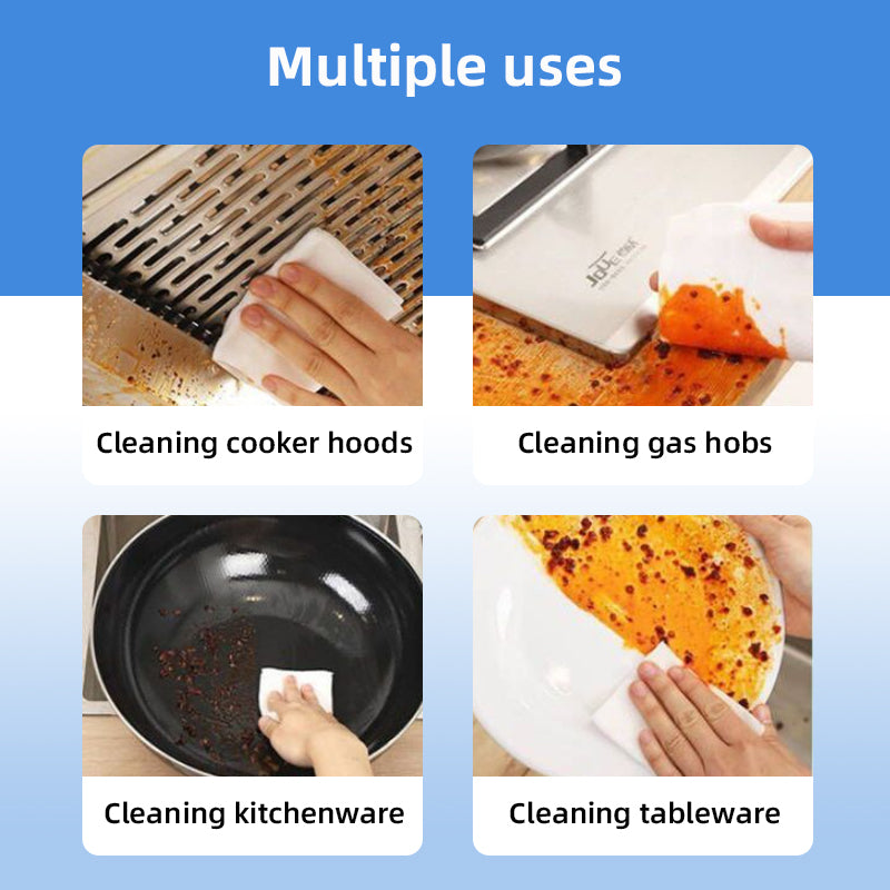 1、80 wet wipes per pack, super large package, cheap and affordable.

2、Add coconut oil extract, remove dirt without hurting hands.

3、Fresh scent, effectively removes bacteria and odors.

4、Multi-purpose wet wipes, one piece solves the cleaning problems of stoves, tableware and cooker hoods.

5、Super degreasing active factor, better than traditional rags and degreasers.