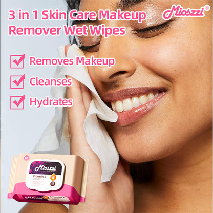 1、Contains sodium hyaluronate and vitamin E to remove makeup and moisturize the skin.

2、Portable pack, suitable for daily skin care and travel necessities.

3、Hypoallergenic formula, no added alcohol, mild and non-irritating, suitable for sensitive skin.

4、Strong makeup removal ability, a wet tissue can remove all facial makeup.

5、It is versatile and can remove dirt, grease and waterproof cosmetics.