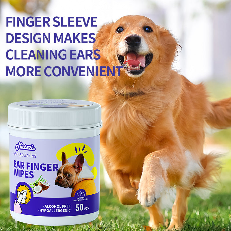 1、Finger-type wipes are more convenient to use and clean more carefully.

2、Gently remove ear wax, debris, sooths and deodorizes, relieve ear itching and inflammation.

3、Multi-purpose wipes, suitable for cleaning multiple parts of pets.

4、Exclusive formula technology, natural ingredients such as fermented coconut oil and tea tree oil are added to ensure a soothing and non-irritating experience.

5、Pet universal type, suitable for cats, dogs, rabbits, hamsters and other pets.