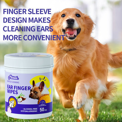 1、Finger-type wipes are more convenient to use and clean more carefully.

2、Gently remove ear wax, debris, sooths and deodorizes, relieve ear itching and inflammation.

3、Multi-purpose wipes, suitable for cleaning multiple parts of pets.

4、Exclusive formula technology, natural ingredients such as fermented coconut oil and tea tree oil are added to ensure a soothing and non-irritating experience.

5、Pet universal type, suitable for cats, dogs, rabbits, hamsters and other pets.