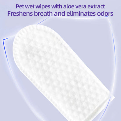1. Safe alcohol-free formula, specially designed for pets, ensuring pet-friendly wipes.

2. Infused with tea tree oil essence, it effectively nourishes pet hair and brings a smooth and smooth effect.

3. It has strong cleaning power, can easily remove dirt on pets, and has an anti-itching effect.

4. Multifunctional finger wipes, suitable for cleaning and care of sensitive areas such as pets' buttocks and eyes.

5. It adopts a barrel packaging design with good sealing, so there is no need to worry about wip
