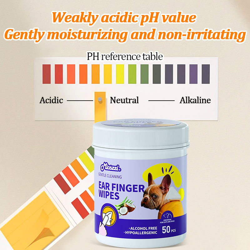 1. Natural and organic ingredients, vegan and cruelty-free.

2. Finger wipes can remove loose hair and dirt for quick cleaning.

3. Wipe away environmental allergens or irritants, and reduce dog dander very well.

4. Moisturize dry skin without rinsing, convenient and hygienic.

5. Universal wipes, suitable for both puppies and large dogs.