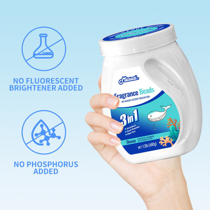 1. Laundry fragrance enhancer beads that can be used as air freshener.

2. Fragrance enhancer beads that effectively remove room odors.

3. Air freshener and home fragrance for house, car or gym.

4. Material-friendly formula, safe for pet families.

5. 1.5 lb bucket, suitable for home use, large quantity and affordable price.