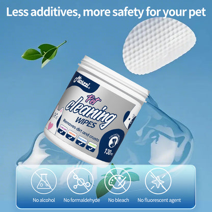 1. Water-based wipes, strong water absorption, quickly penetrate and moisturize pet skin, maintain soft touch.

2. 3D three-dimensional pearl pattern, soft touch, moderate friction, strong tear resistance, more efficient cleaning.

3. Add tea tree essential oil and fermented coconut oil to deeply decompose odor molecules, easily remove pet body odor and residual stains.

4. Contains no alcohol, fragrance or fluorescent agent, universal for cats and dogs, and safe for sensitive pets.