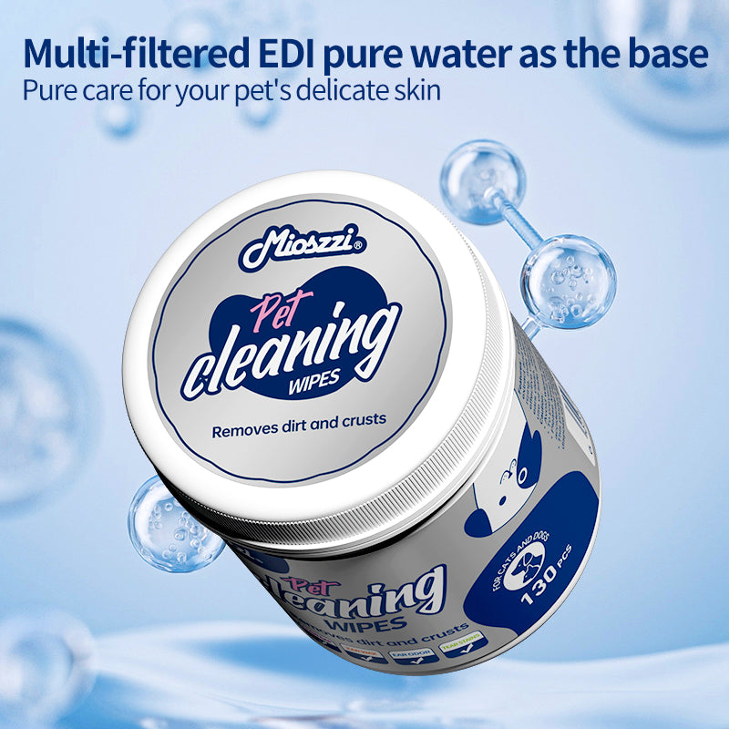 1. Water-based wipes, strong water absorption, quickly penetrate and moisturize pet skin, maintain soft touch.

2. 3D three-dimensional pearl pattern, soft touch, moderate friction, strong tear resistance, more efficient cleaning.

3. Add tea tree essential oil and fermented coconut oil to deeply decompose odor molecules, easily remove pet body odor and residual stains.

4. Contains no alcohol, fragrance or fluorescent agent, universal for cats and dogs, and safe for sensitive pets.