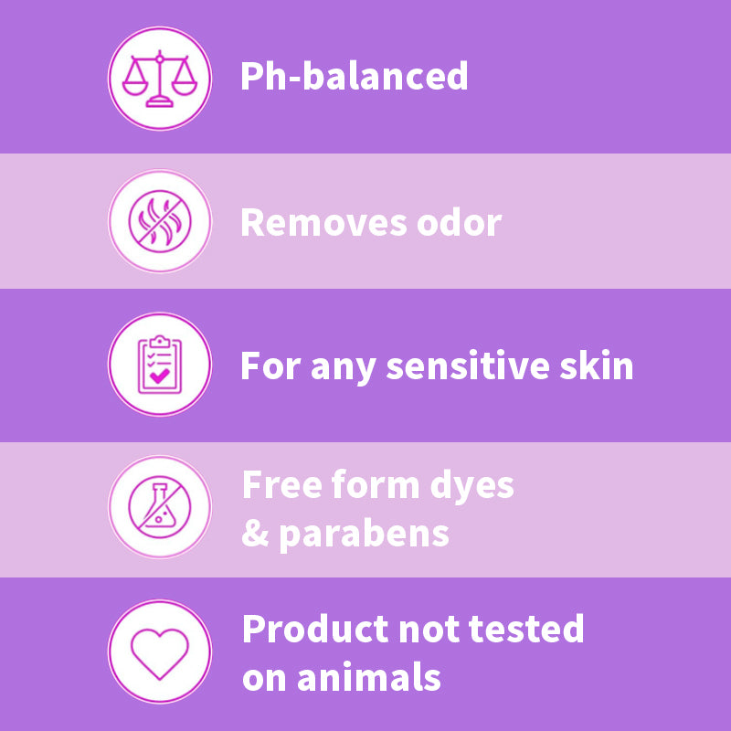 1、Small package design for easy carrying.

2、Safe ingredients, no chemical additives, effectively reduces irritation.

3、Multi-purpose, very suitable for daily life, travel and after long-term exercise.

4、Suitable for any sensitive skin, protect the health of private parts.

5、Powerful, can replace toilet paper.