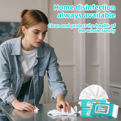 1. No preservatives, fresh fragrance, safe and reliable.

2. Plant-based non-woven fabric, soft and thick, not easy to tear.

3. Professional antiviral and antibacterial wipes, prevent cross contamination.

4. Suitable for home, office and outdoor use.

5. The flip-top packaging design makes it easy to use with one hand.

6.Naturally antibacterial, kills bacteria naturally.