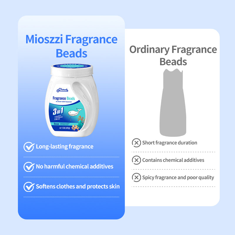 1. Smooth, fragrance retention, and color protection in one.

2. Use laundry fragrance beads to effectively prevent fabric damage.

3. It can effectively remove sweat stains that are difficult to remove.

4. Use deodorant beads to enhance freshness and maintain a good mood all day long.

5. Safe for all loads including towels, active wear and children's sleepwear.