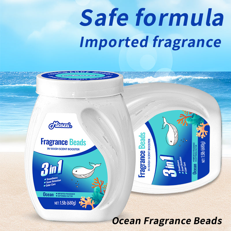 1. Laundry fragrance beads using deodorant technology effectively decompose odor molecules.

2. Microcapsule blasting technology allows clothes to retain fragrance for a long time.

3. Deodorant beads used for clothes can effectively remove sweat stains that are difficult to remove.

4. Effectively soften fabrics, anti-static to prevent clothing from clumping.

5. Value pack combination suitable for home use, large quantity and affordable price.