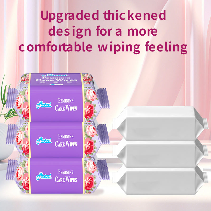 1、Powerful and large size, can replace the toilet paper.

2、Ingredient safety, no propylene glycol, no paraben, effectively reduces irritation.

3、The feminine care wet wipe&nbsp;can removes odor, pH balanced&nbsp;and protect the health of the intimate area.

4、Multifunctional, these feminine care wipes are great for home bathroom use or public restrooms.

5、Gentle and safe, no alcohol, no chemical, no additives, no fluorescents, no fragrance, powerful health protection.